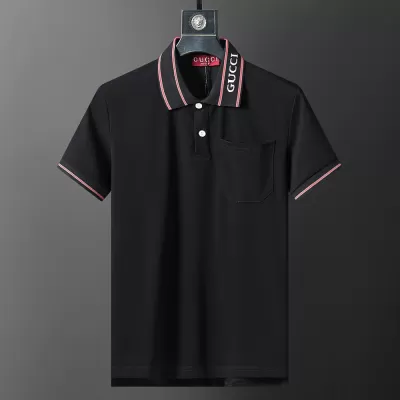 Gucci Cotton Piquet Polo Shirt Black - luxurydeal