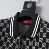 Gucci GG Jacquard Cotton Piquet Polo Shirt Black - luxurydeal