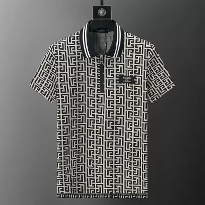 Balmain Monogram Jacquard Zipped Polo - luxurydeal