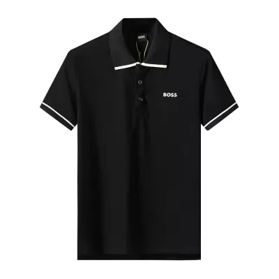 Hugo Boss Men's Short Sleeve Polot Shirt - Black - luxurydeal