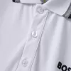 BOSS White Contrast Logo Polo Shirt - luxurydeal