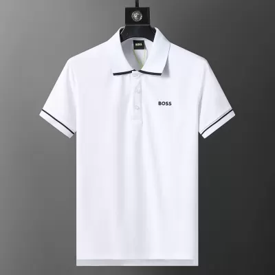 Hugo Boss Men's Short Sleeve Polot Shirt - White - luxurydeal