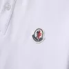 Moncler Striped Collar Cotton Piquet Polo Shirt White - luxurydeal