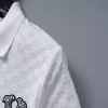 LV Damier Jacquard Short-Sleeved Polo Shirt with LV Crystal Embellishments White - luxurydeal