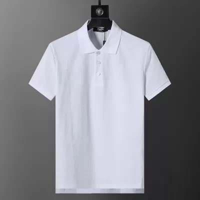 FENDI Timeless White jersey Polo Shirt - luxurydeal